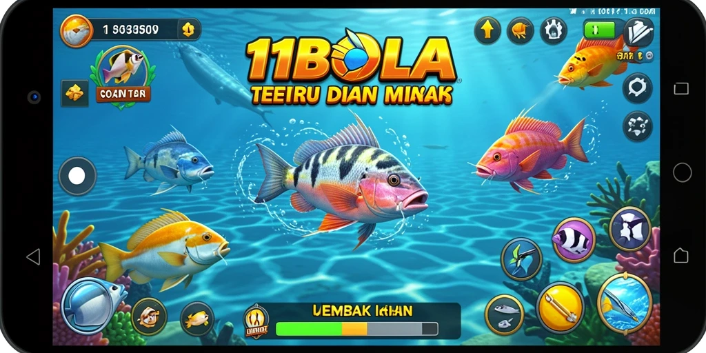 Gameplay seru menembak ikan di lautan.