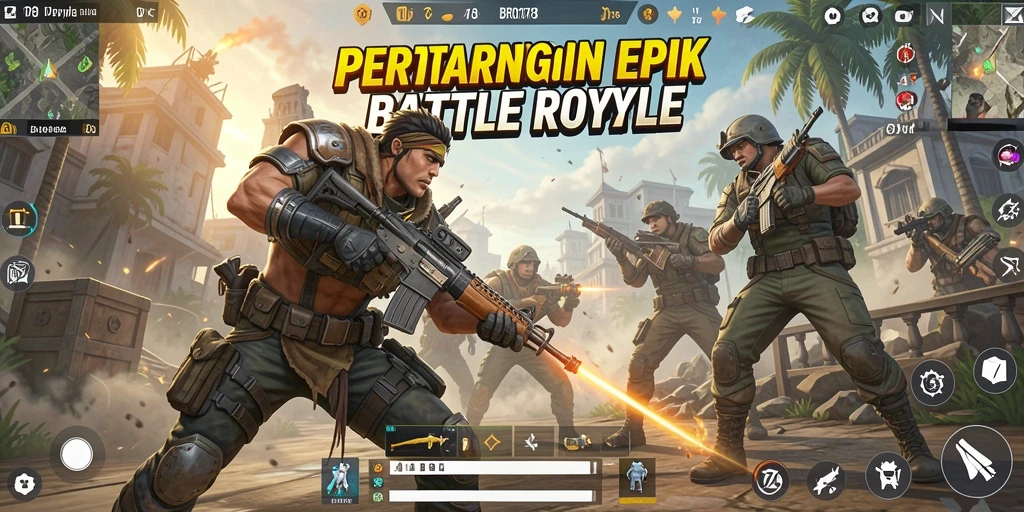 Tampilan menegangkan saat gameplay Battle Royale di BRO178.