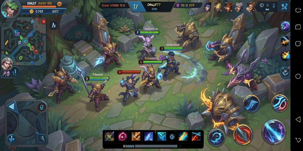 Screenshot gameplay DRAJA777 menampilkan pertempuran strategis yang seru.