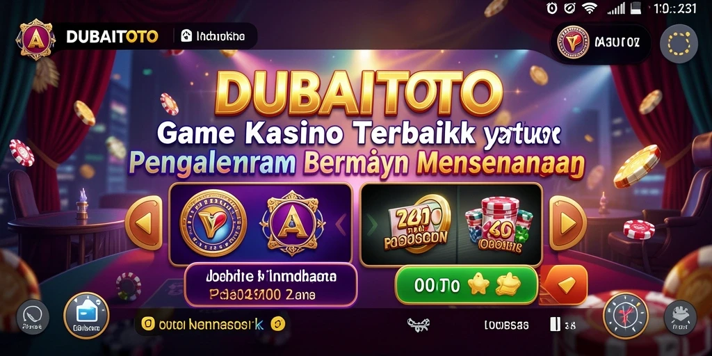 Tampilan gameplay menarik dari DUBAITOTO dengan berbagai pilihan kasino.