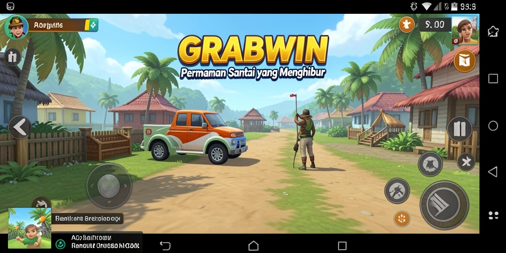 Tangkapan layar gameplay GRABWIN yang menyenangkan dan penuh warna.
