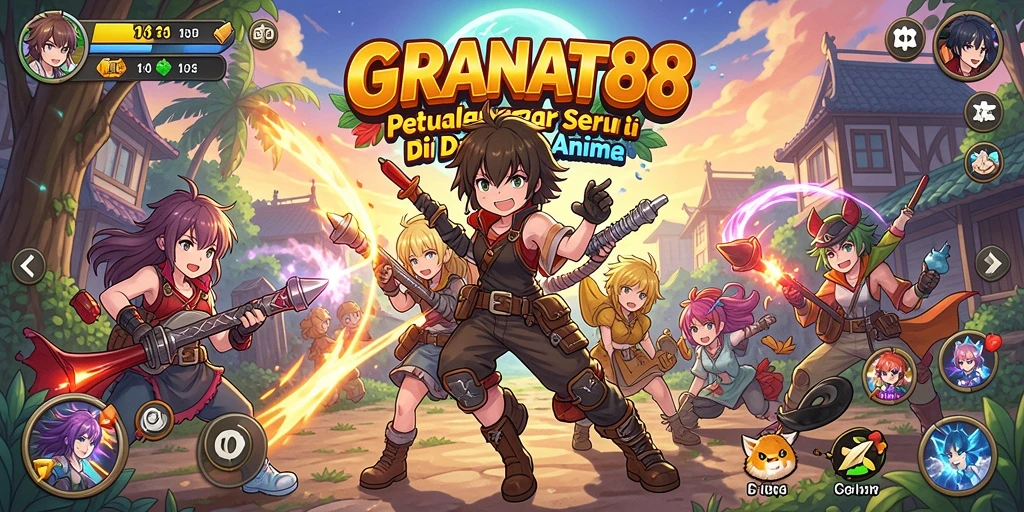 Tampilan gameplay menarik dengan karakter Anime beraksi.