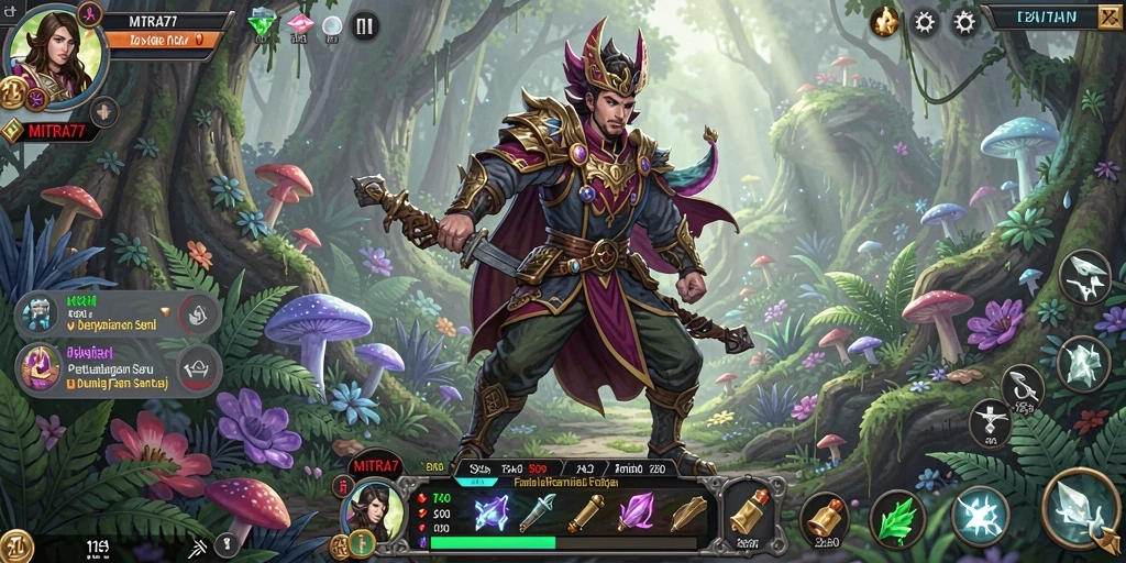 Tampilan gameplay petualangan seru di MITRA77.