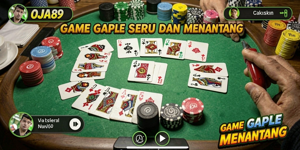 Screenshot menunjukkan gameplay OJA89 yang seru di Gaple.