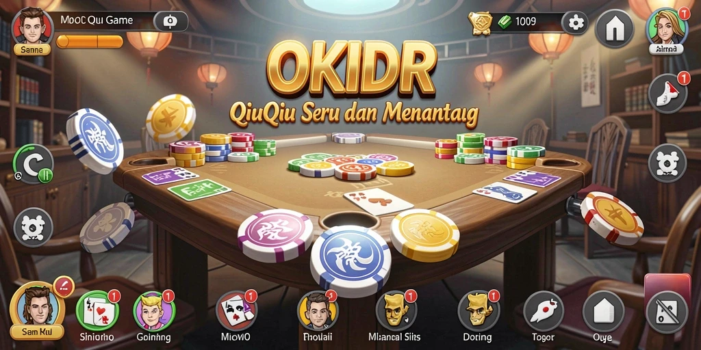 Tampilan layar utama gameplay QiuQiu yang menarik dan interaktif.