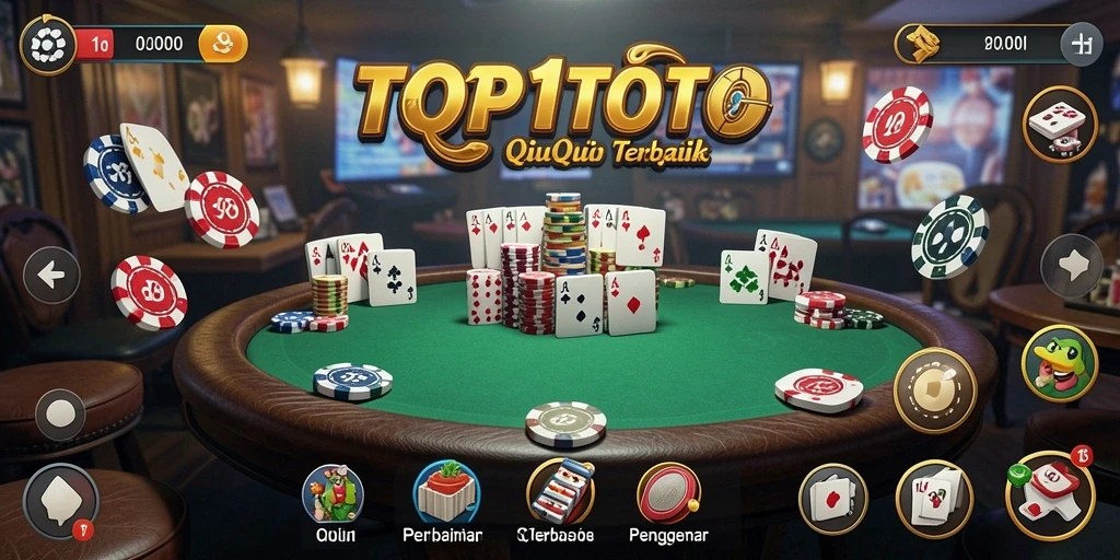 Screenshot gameplay TOP1TOTO menampilkan serunya permainan QiuQiu.
